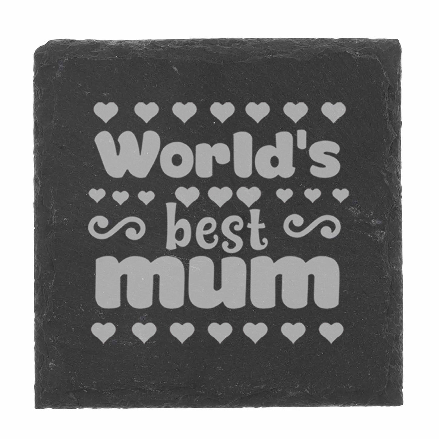 Worlds Best Mum Engraved Beer Glass and/or Coaster Set - Always Looking Good -