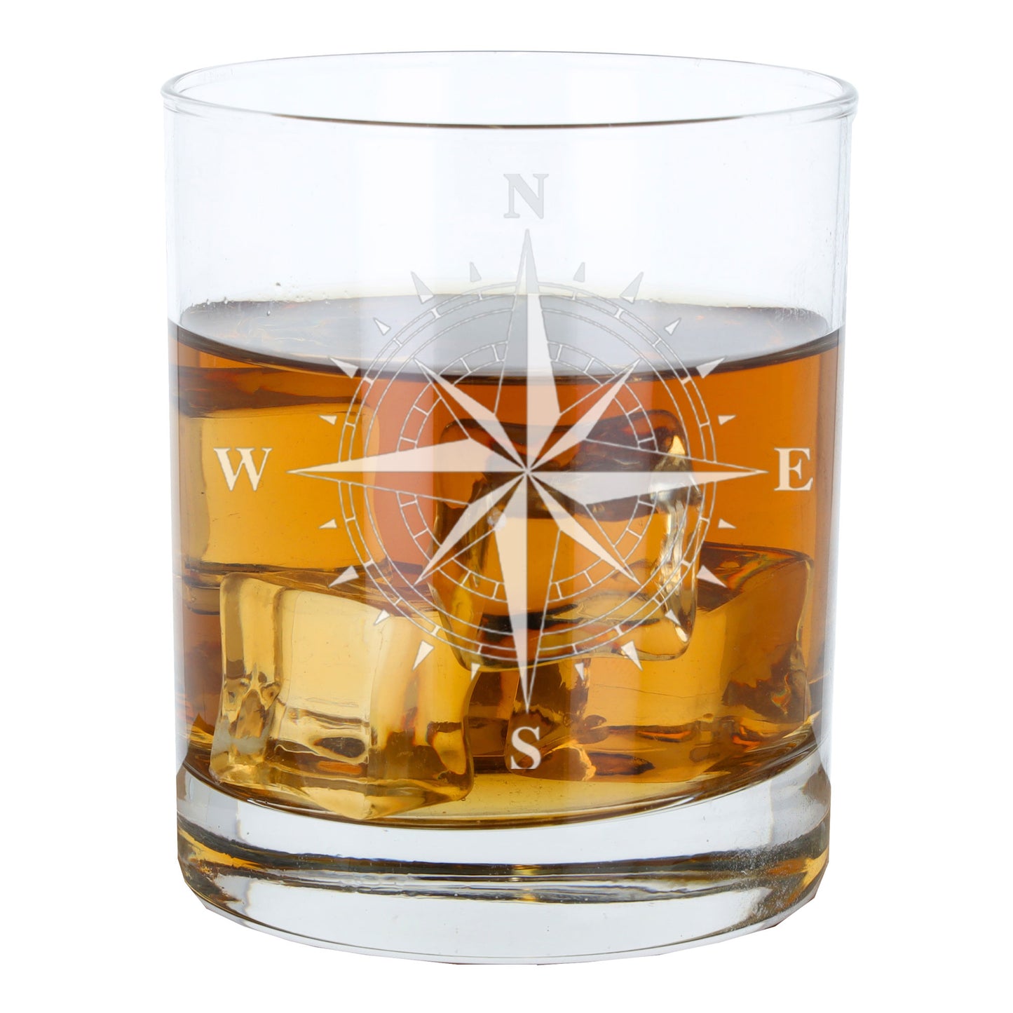Compass Engraved Whisky Glass and/or Coaster Set - Always Looking Good -