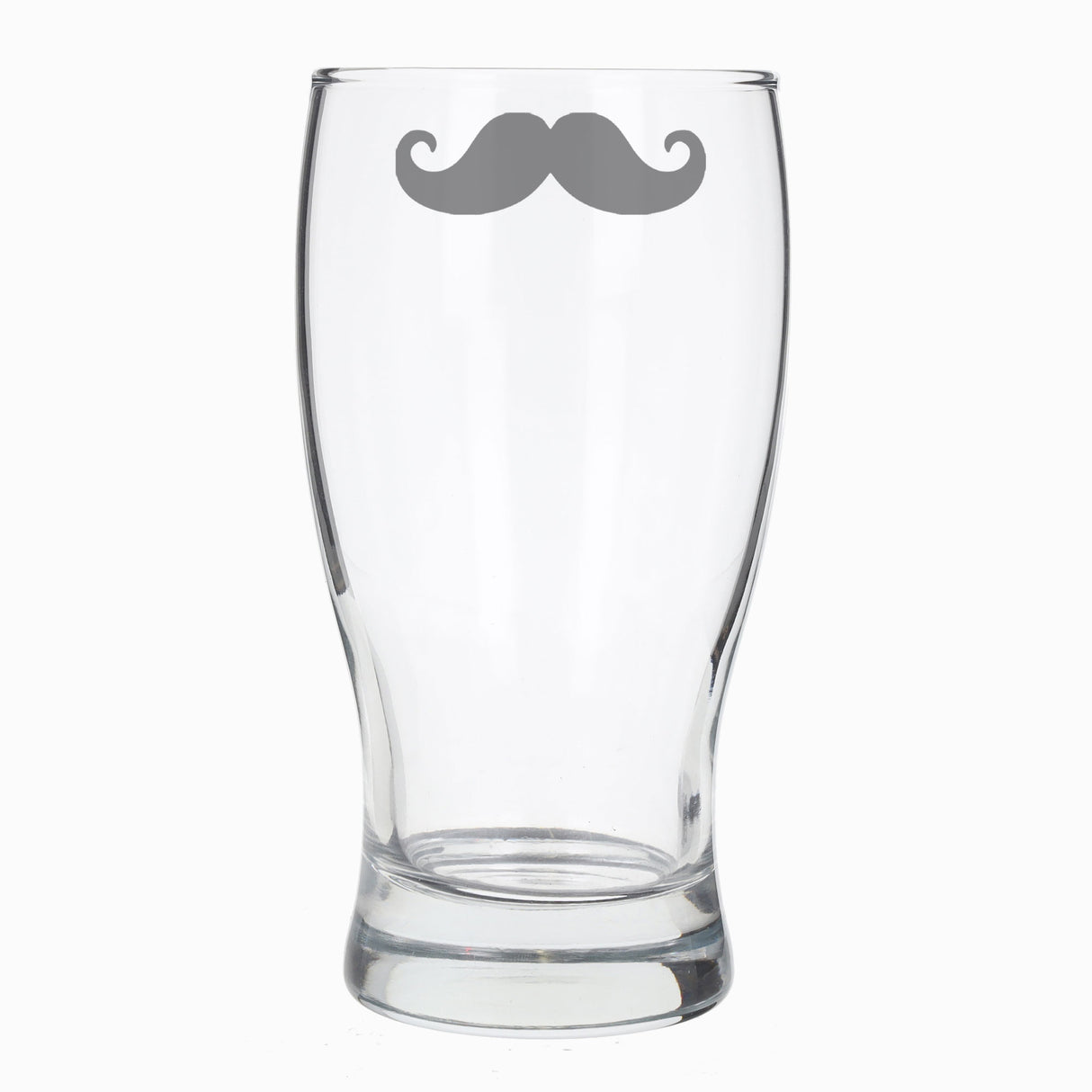 Moustache Engraved Beer Pint Glass and/or Coaster Set - Always Looking Good - Beer Glass Only