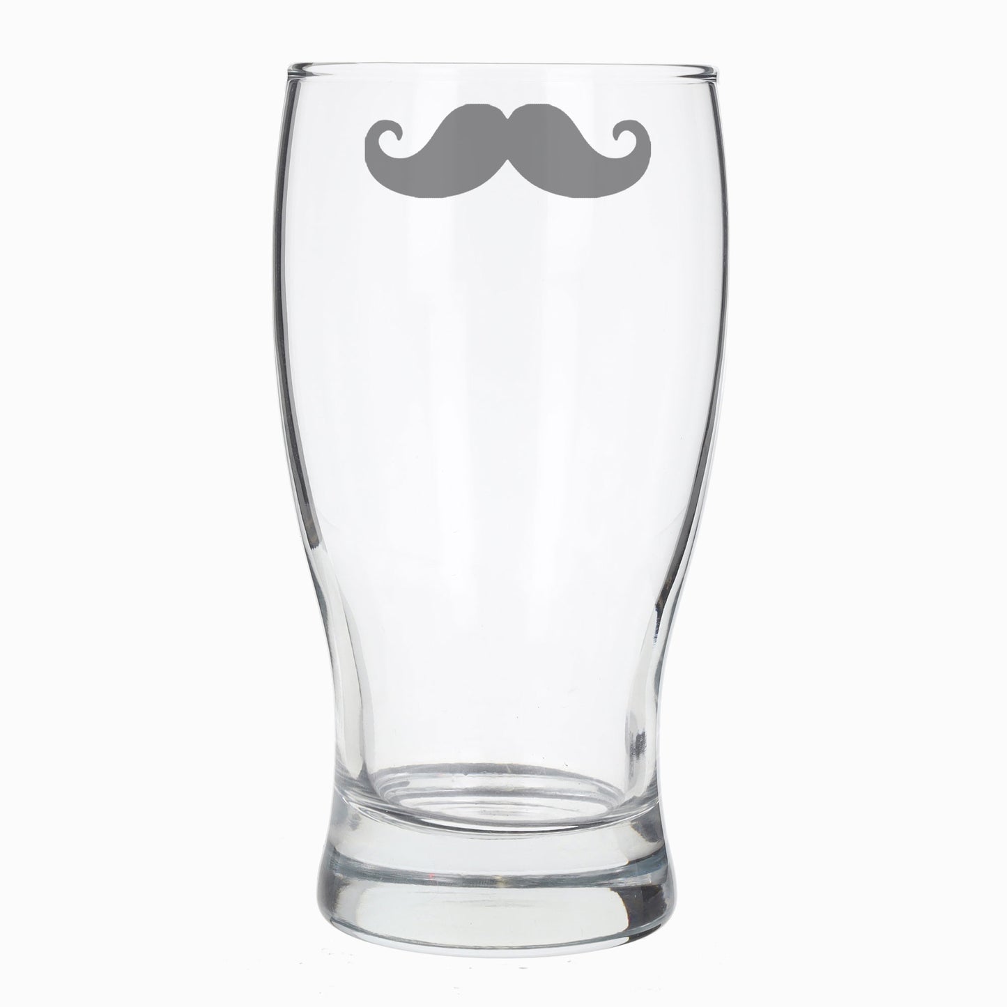Moustache Engraved Beer Pint Glass and/or Coaster Set - Always Looking Good - Beer Glass Only
