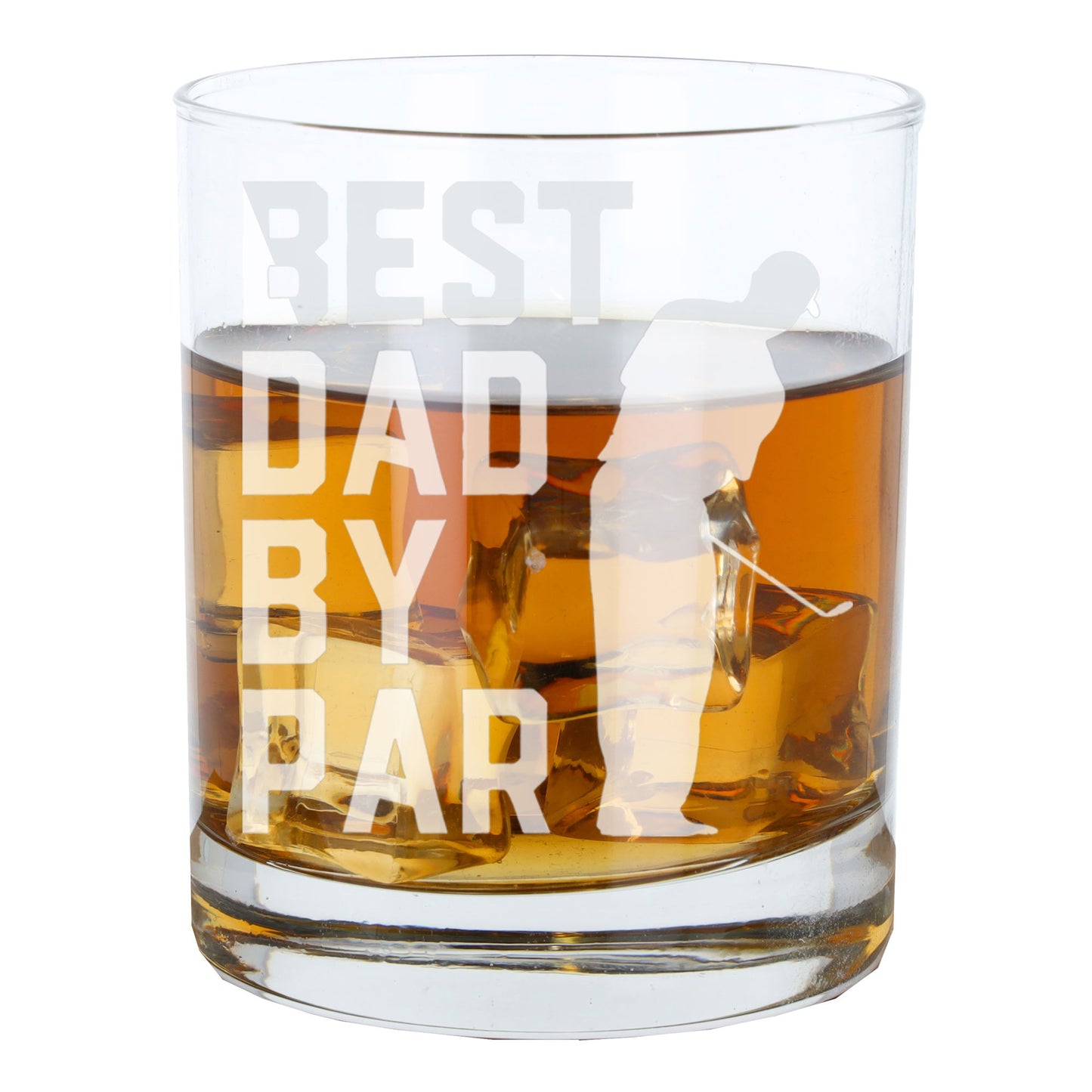 Best Dad By Par Engraved Whisky Glass and/or Coaster Gifts for Golf Dad - Always Looking Good -