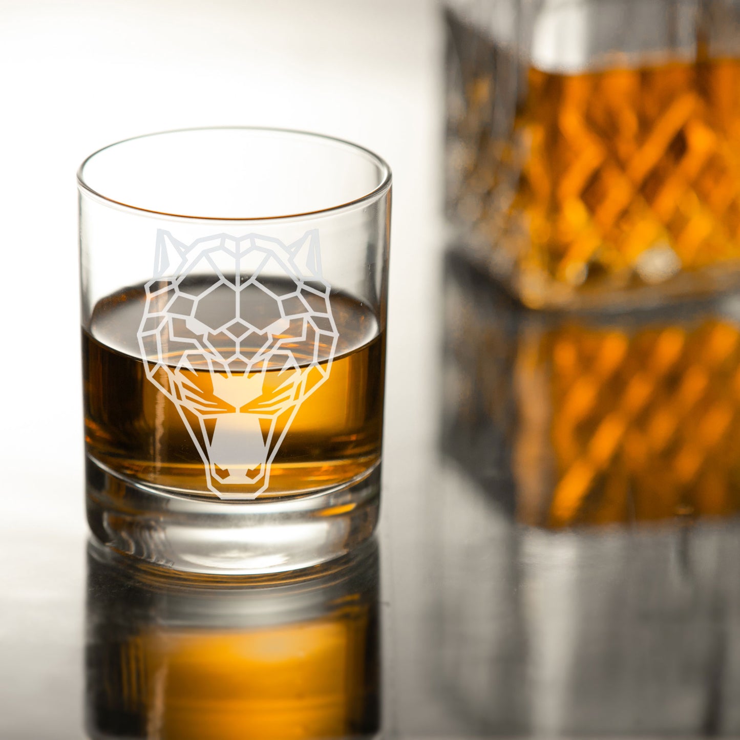 Panther Engraved Whisky Glass - Always Looking Good -