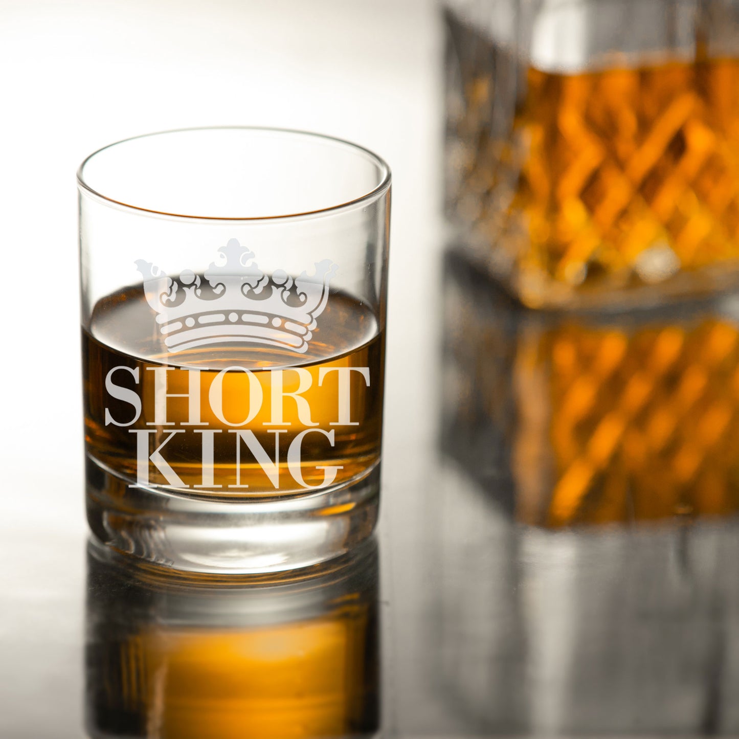 Short King Engraved Whisky Glass - Always Looking Good -