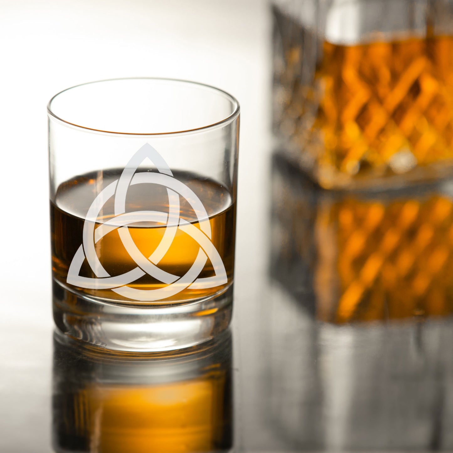 Celtic Knot Engraved Whisky Glass and/or Coaster Set - Always Looking Good -