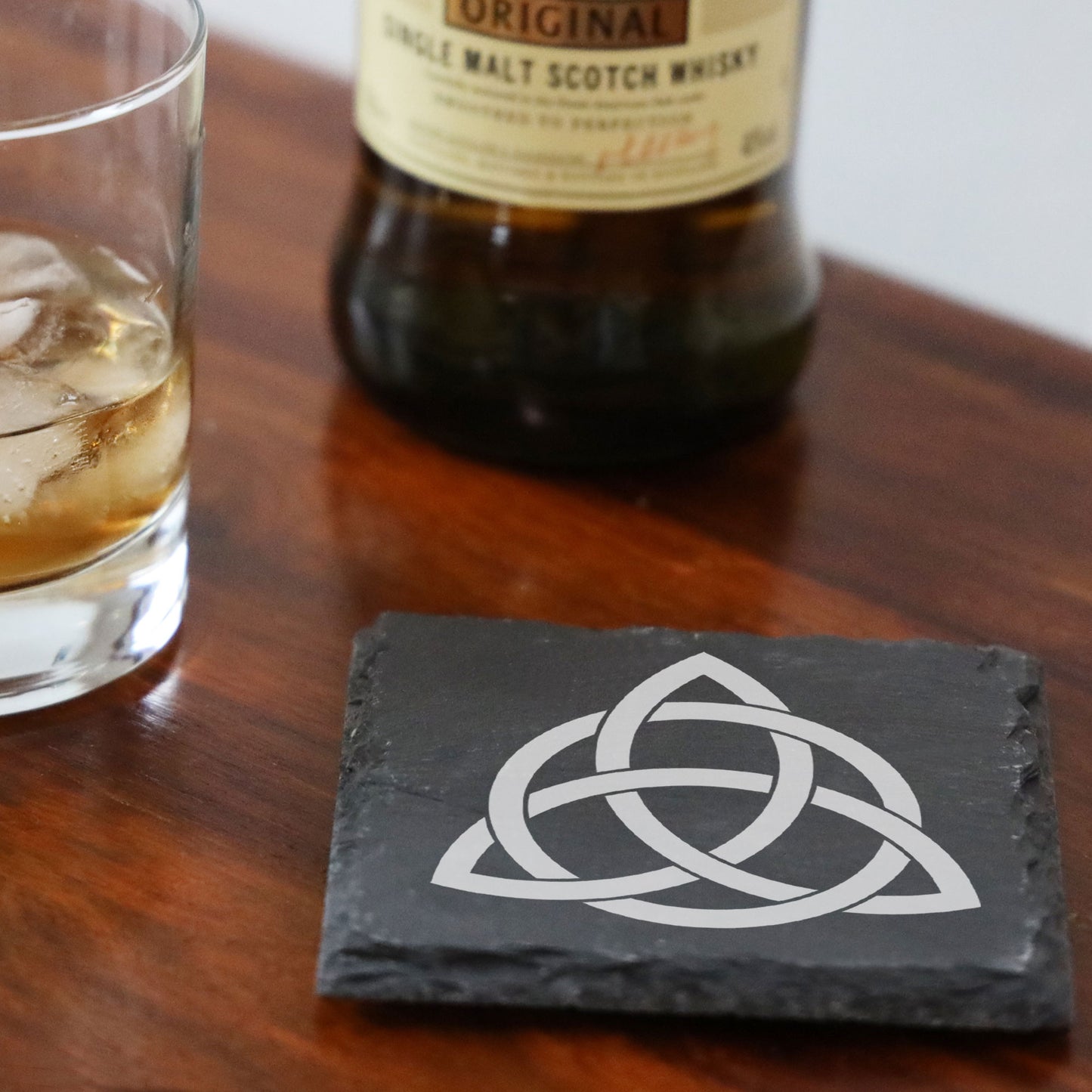 Celtic Knot Engraved Whisky Glass and/or Coaster Set - Always Looking Good -