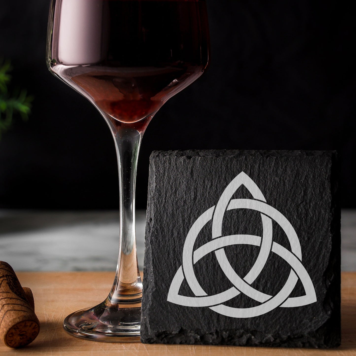 Celtic Knot Irish Engraved Wine Glass and/or Coaster Set - Always Looking Good - Square Coaster Only