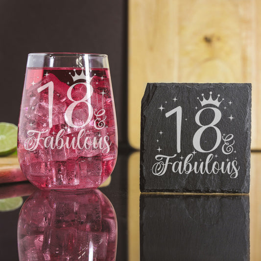 AGE & Fabulous Gifts - Engraved Gin Glass & Coaster For Birthday (18-100)
- Always Looking Good -