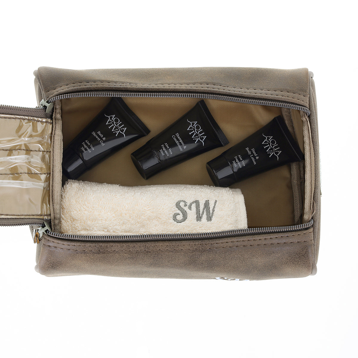 Personalised Men's Wash Bag Filled With Men's Toiletries - Always Looking Good -