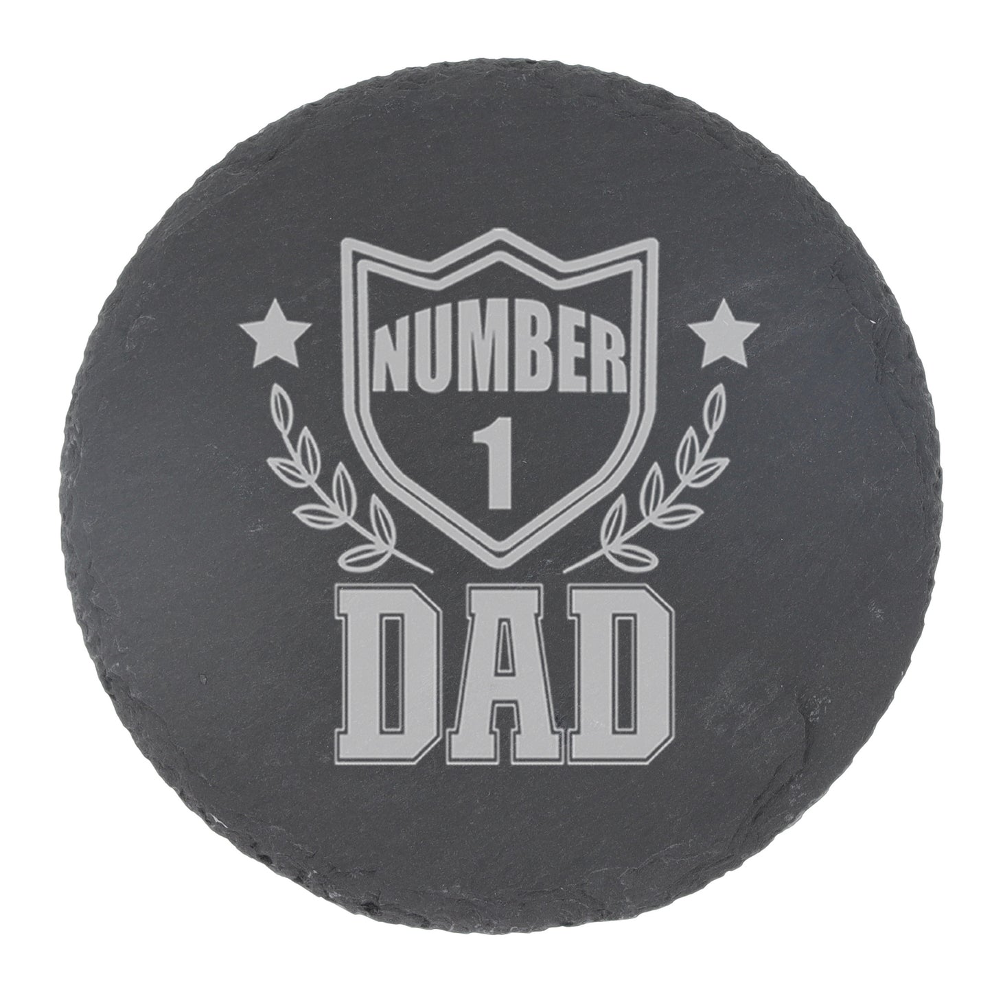 "Number 1 Dad or Grandad" Engraved Whisky Glass and/or Coaster Set