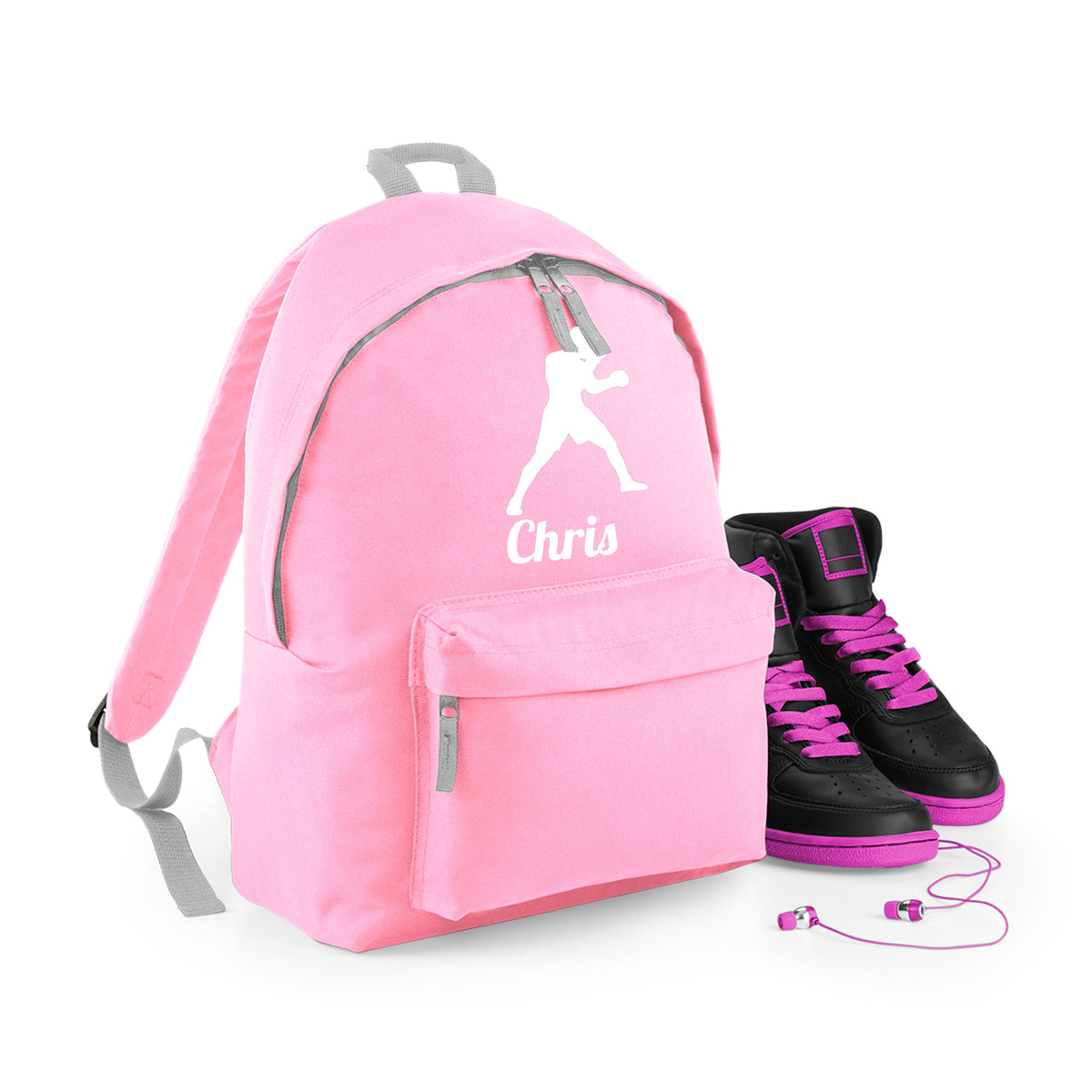 Personalised Boxer Design Backpack | Kids School Bag with Name