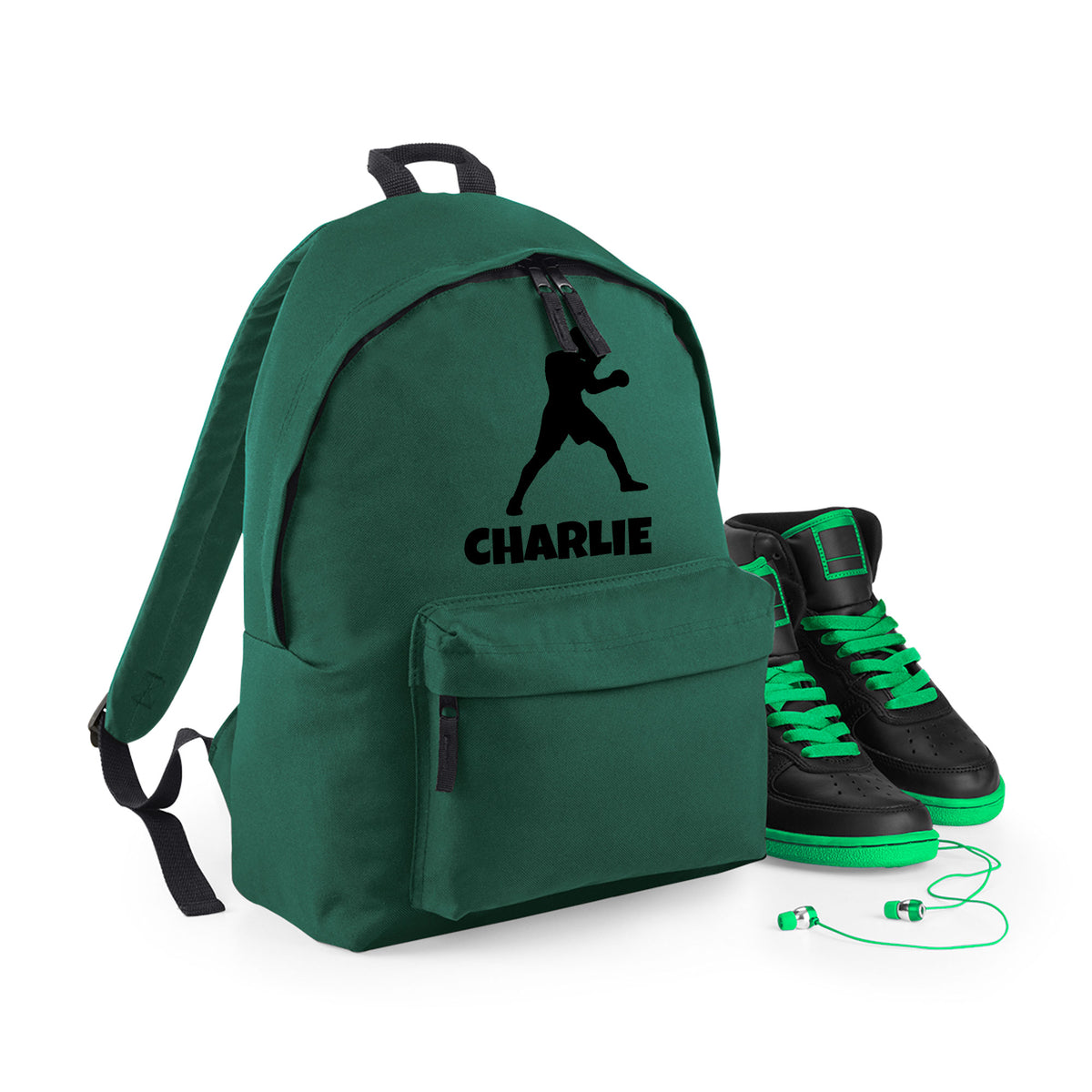 Personalised Boxer Design Backpack | Kids School Bag with Name