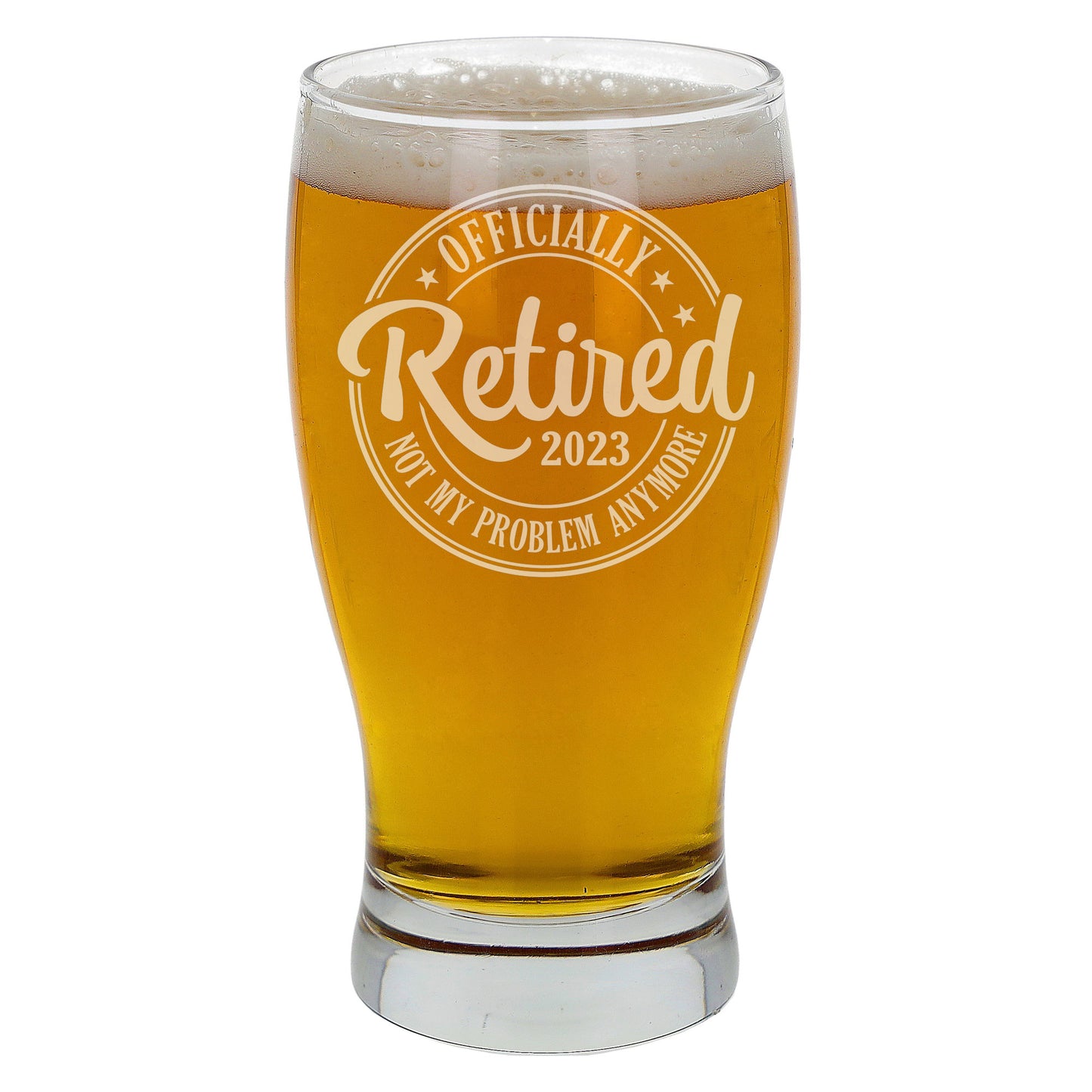 Officially Retired Engraved Beer Glass and/or Coaster Set - Always Looking Good -