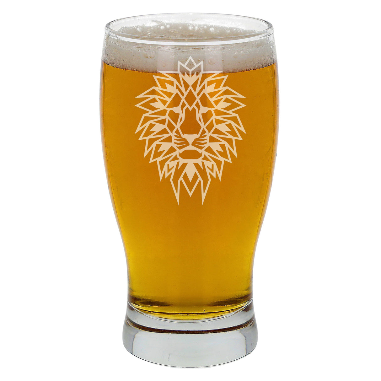 Lion Engraved Personalised Pint Glass - Always Looking Good -