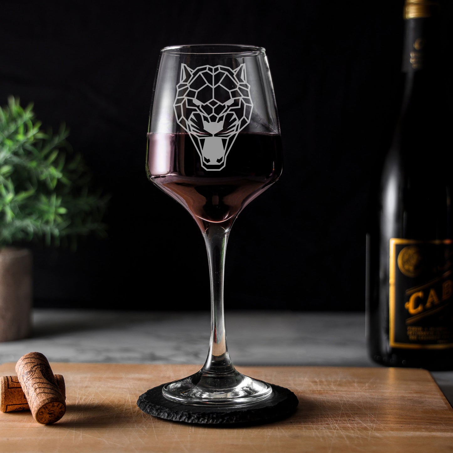 Jaguar Engraved Wine Glass - Always Looking Good -