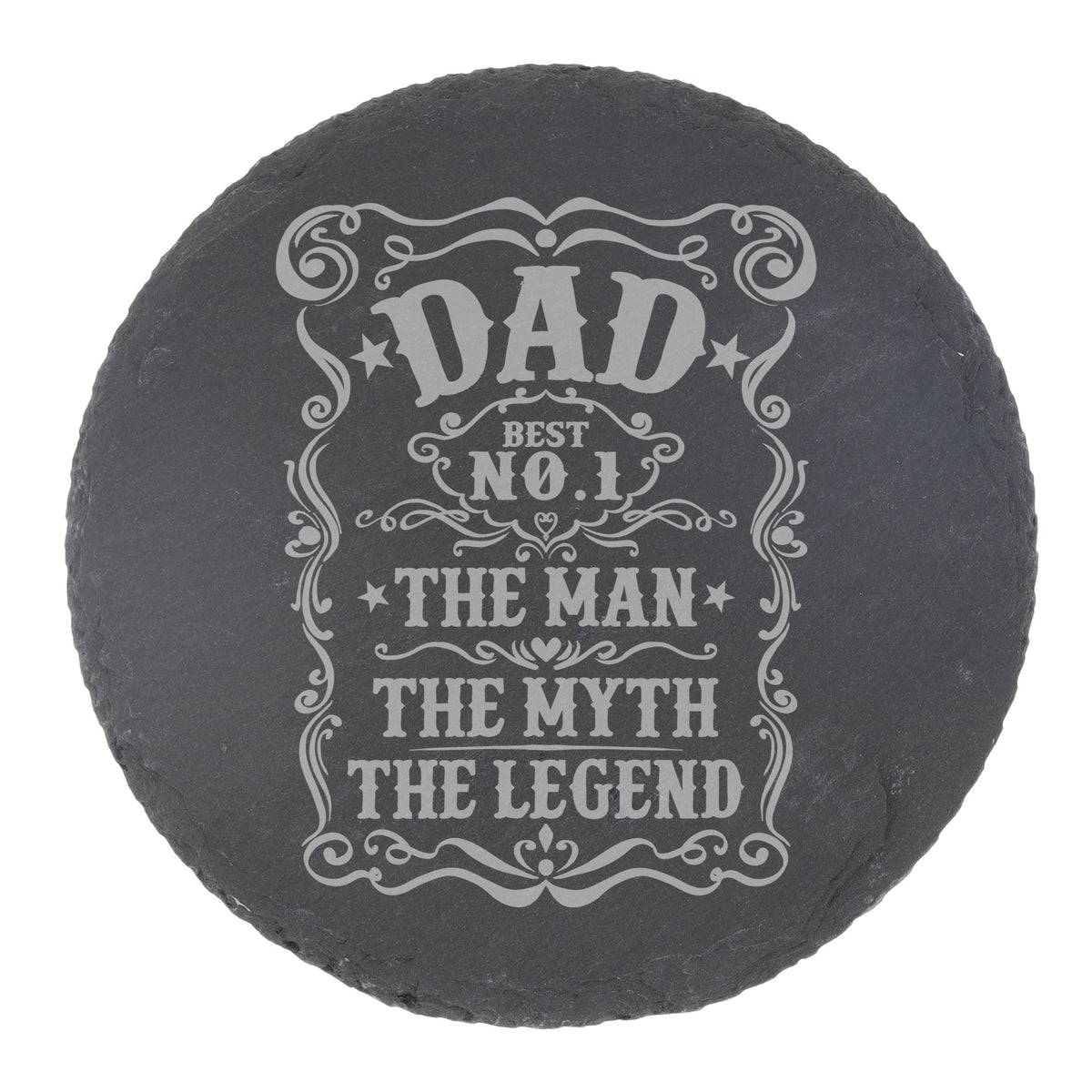 Dad The Man The Myth The Legend Engraved Whisky Glass and/or Coaster Set - Always Looking Good -