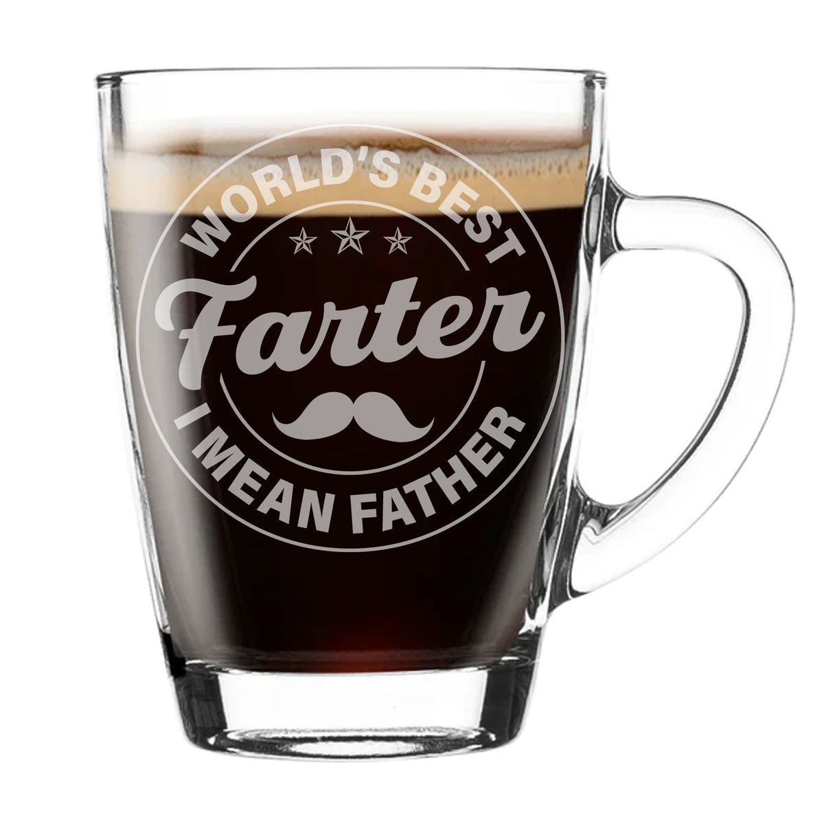 Best Farter I Mean Father Glass Coffee Mug – Funny Dad Gift