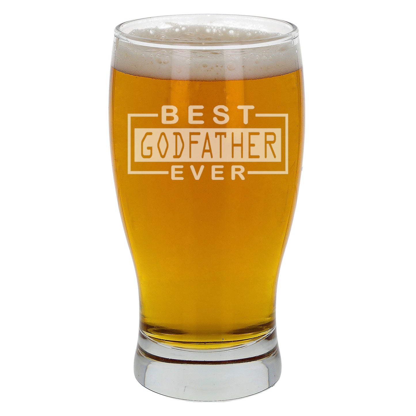 Best Godfather Ever Engraved Beer Pint Glass - Always Looking Good -