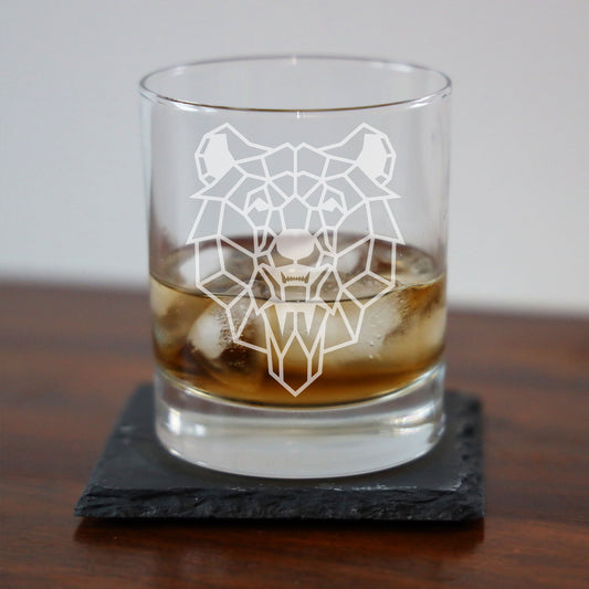 Bear Engraved Whisky Glass - Always Looking Good -