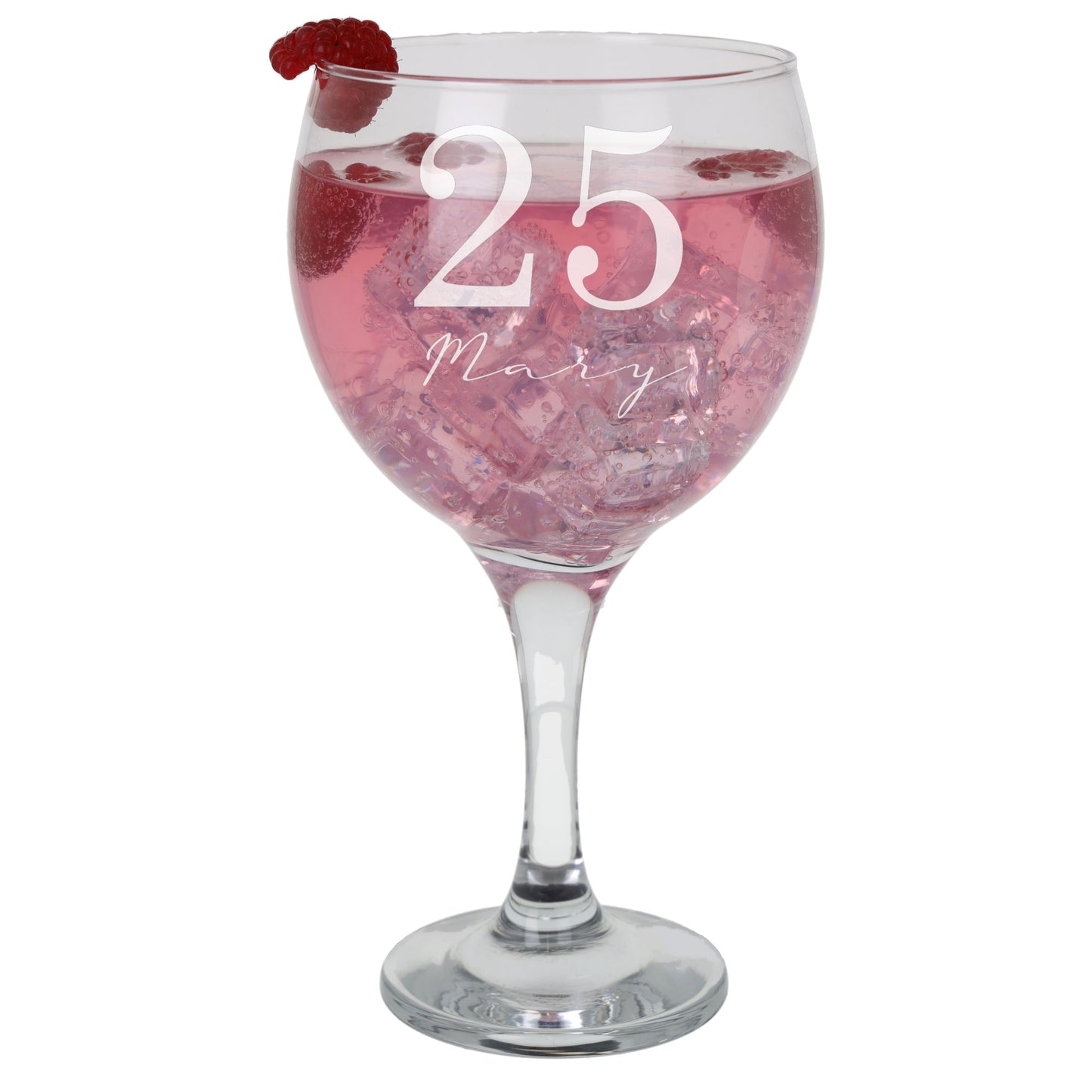 Personalised Engraved Name and Age Goblet Gin Glass – Birthday Gift