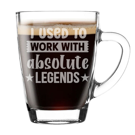 I Used to Work with Absolute Legends Glass Coffee Mug & Coaster Set