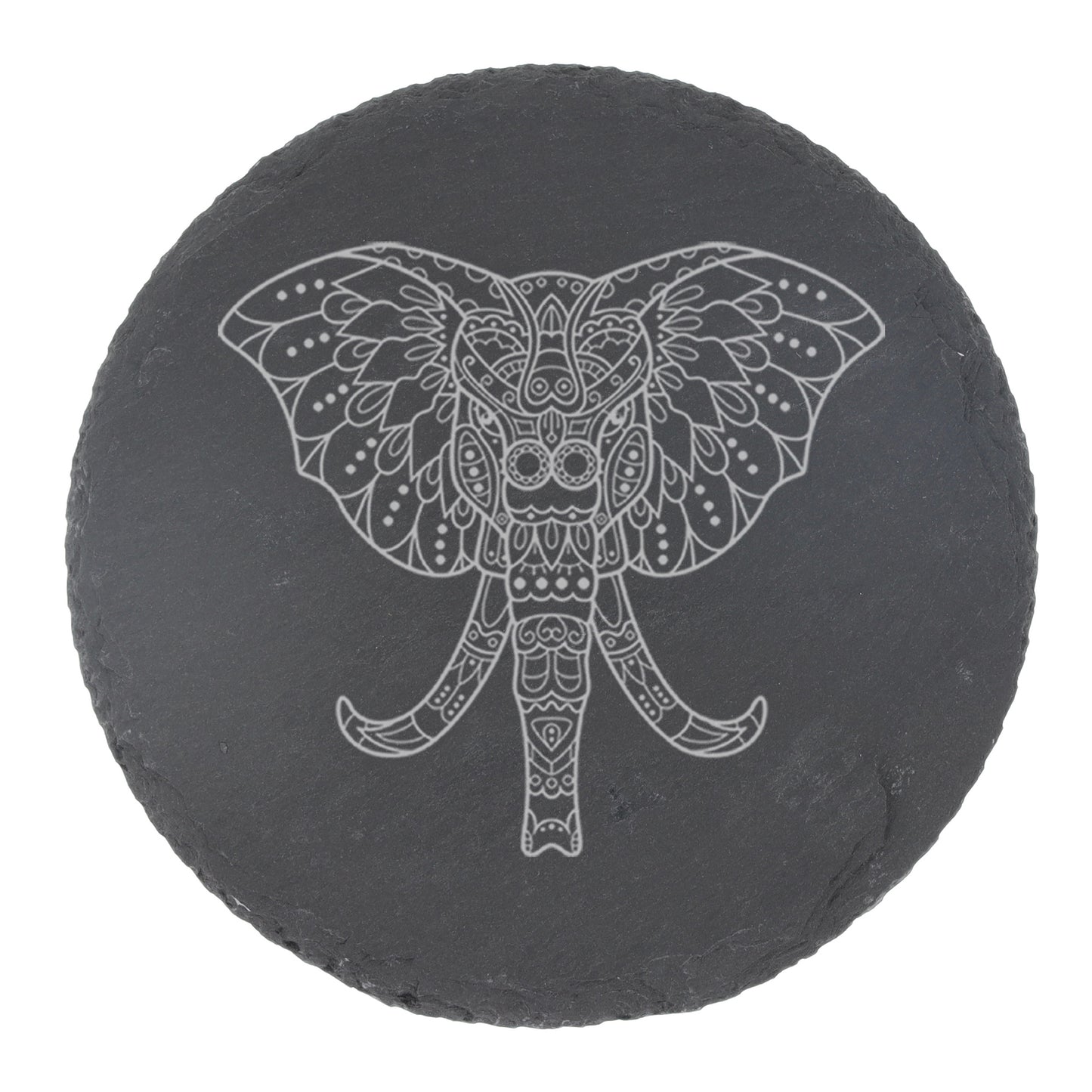 Elephant Mandala Engraved Beer Glass and/or Coaster Set - Always Looking Good -