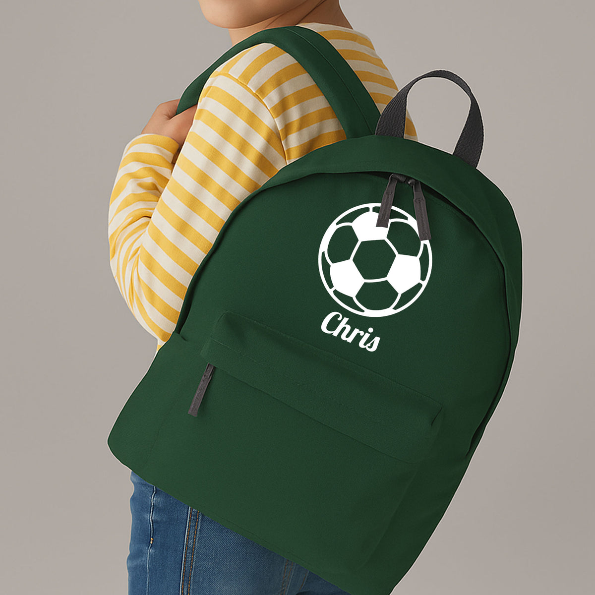 Personalised Football Backpack | Kids School Bag with Name