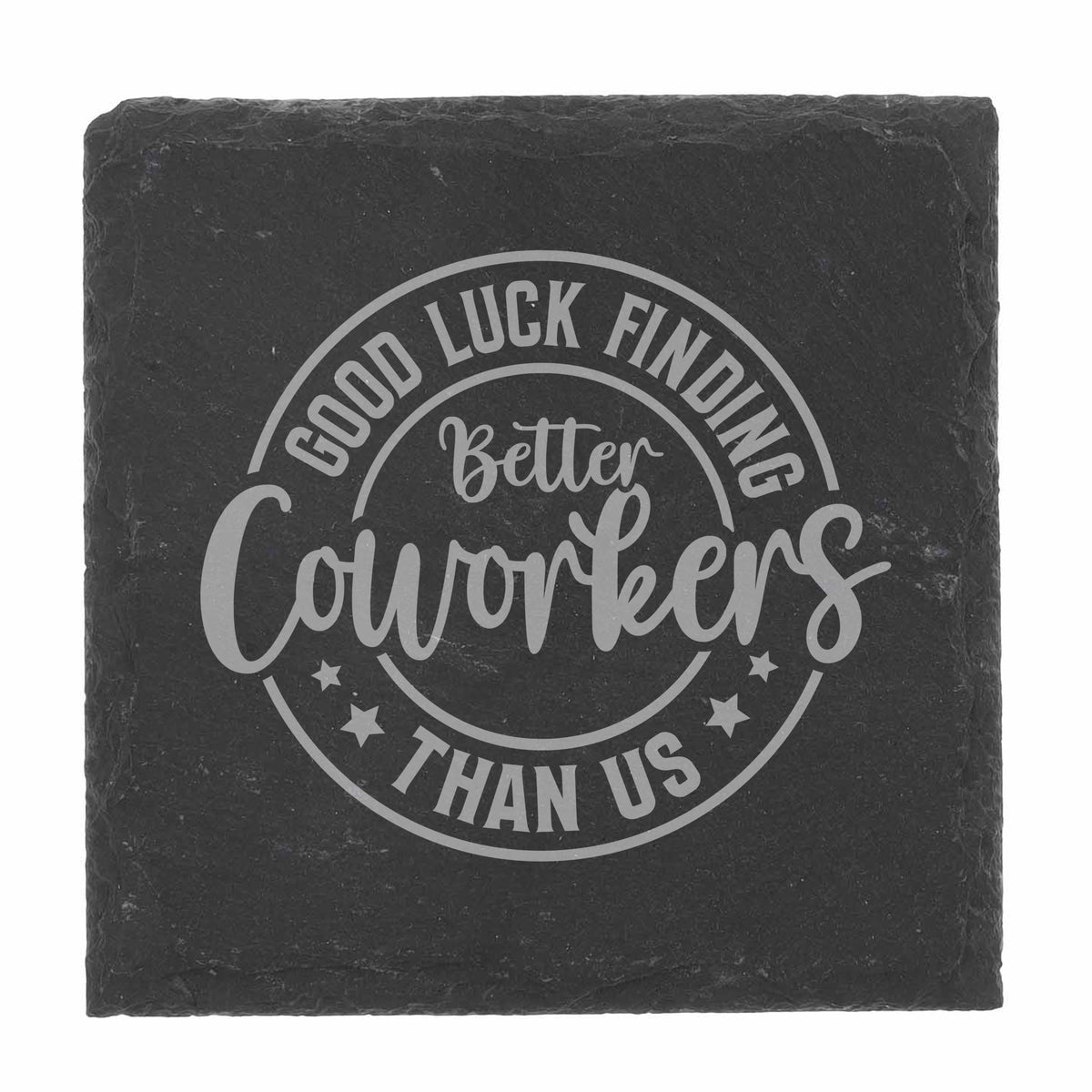 “Better Coworker” Engraved Whisky Glass & Coaster – Coworker Gift