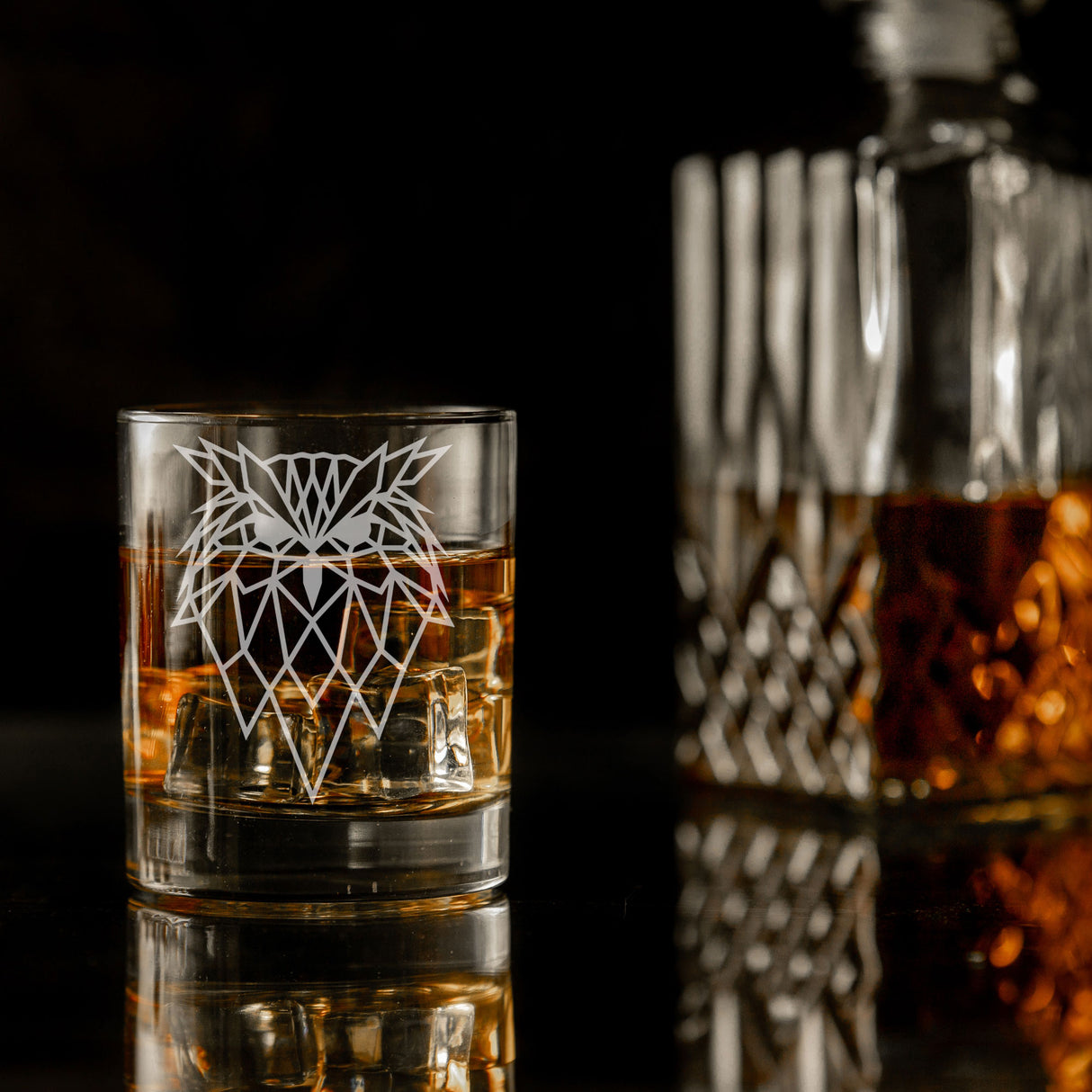 Owl Engraved Whisky Glass - Always Looking Good -
