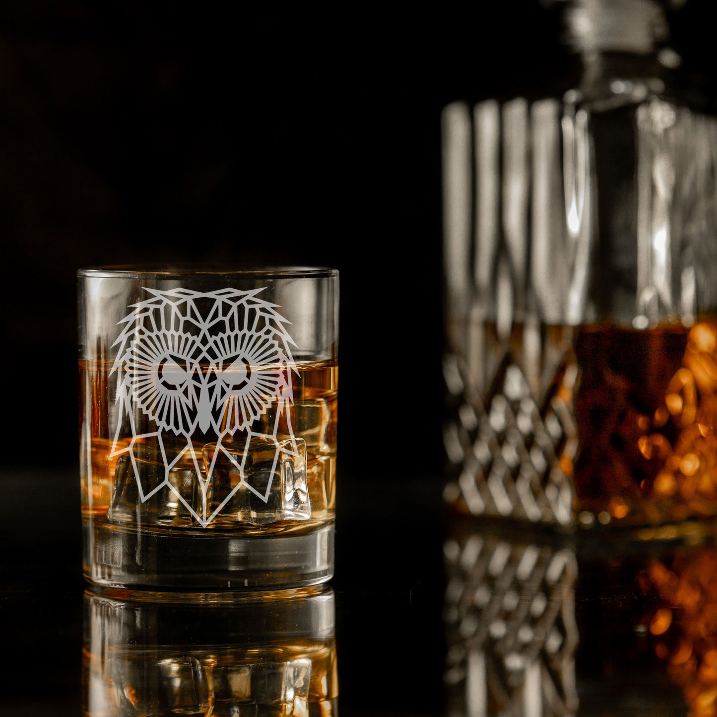 Cute Owl Engraved Whisky Glass - Always Looking Good -