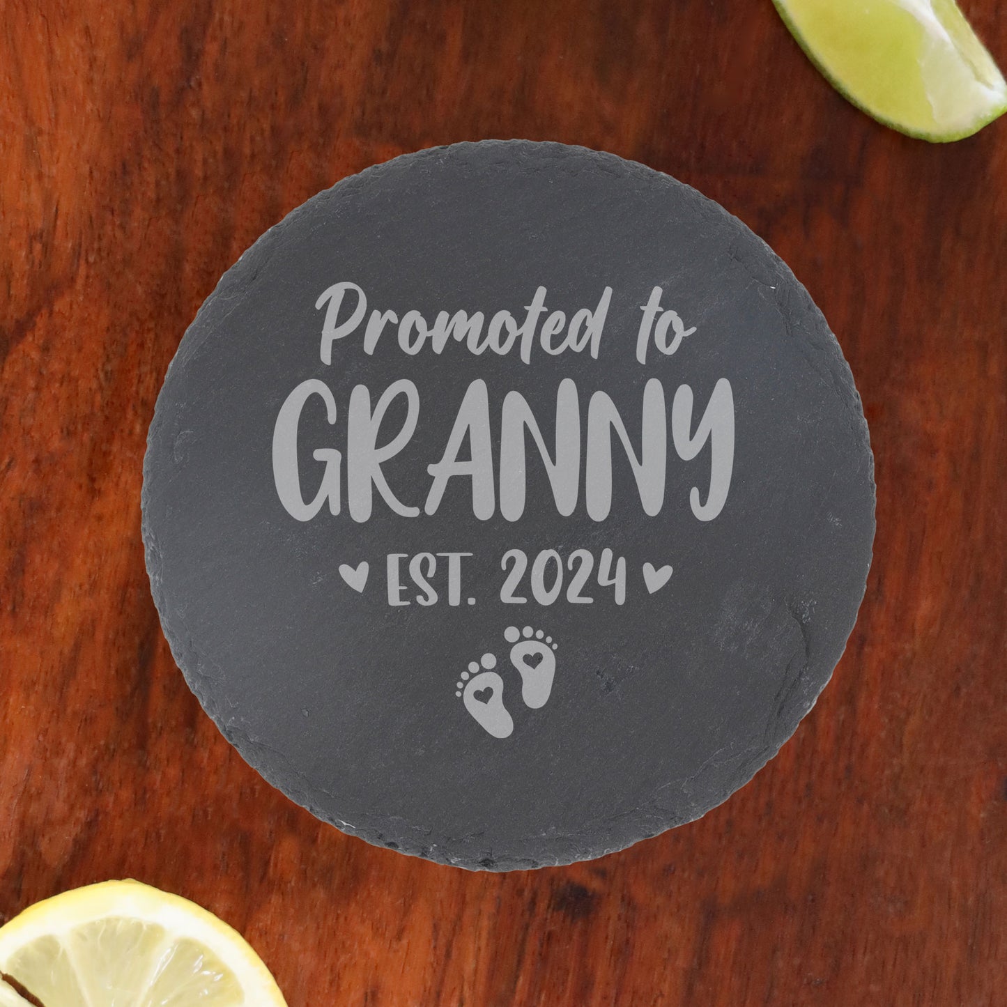 Baby Announcement Gift “Promoted To…” Engraved Pint Glass