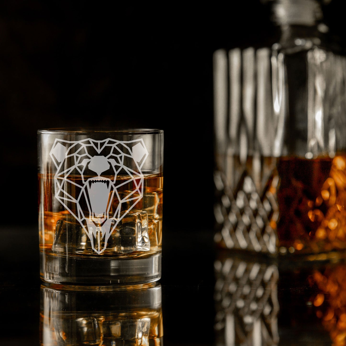Grizzly Bear Engraved Whisky Glass Gift For Bear Lovers- Always Looking Good -