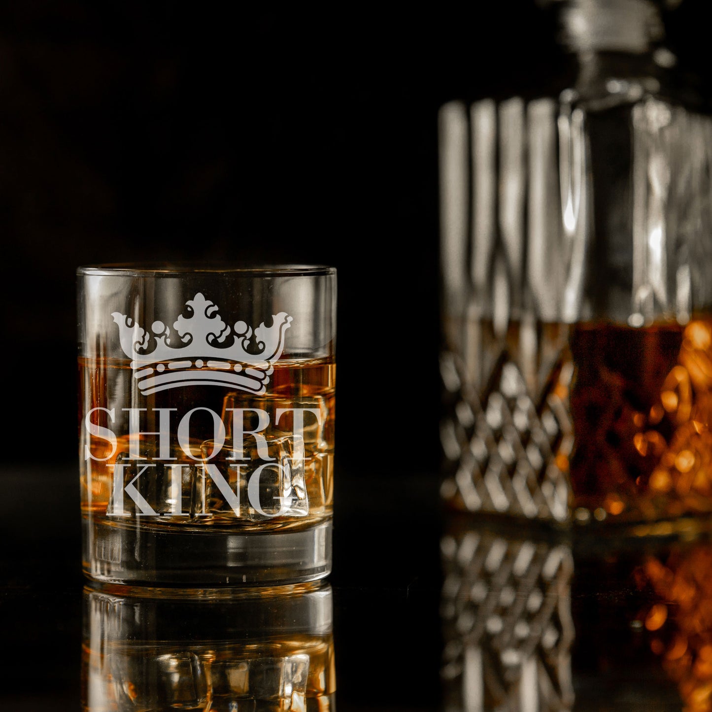 Short King Engraved Whisky Glass - Always Looking Good -