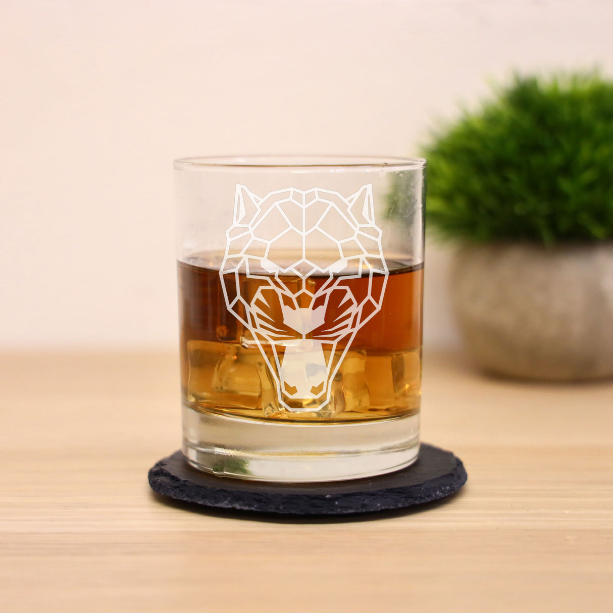 Panther Engraved Whisky Glass - Always Looking Good -