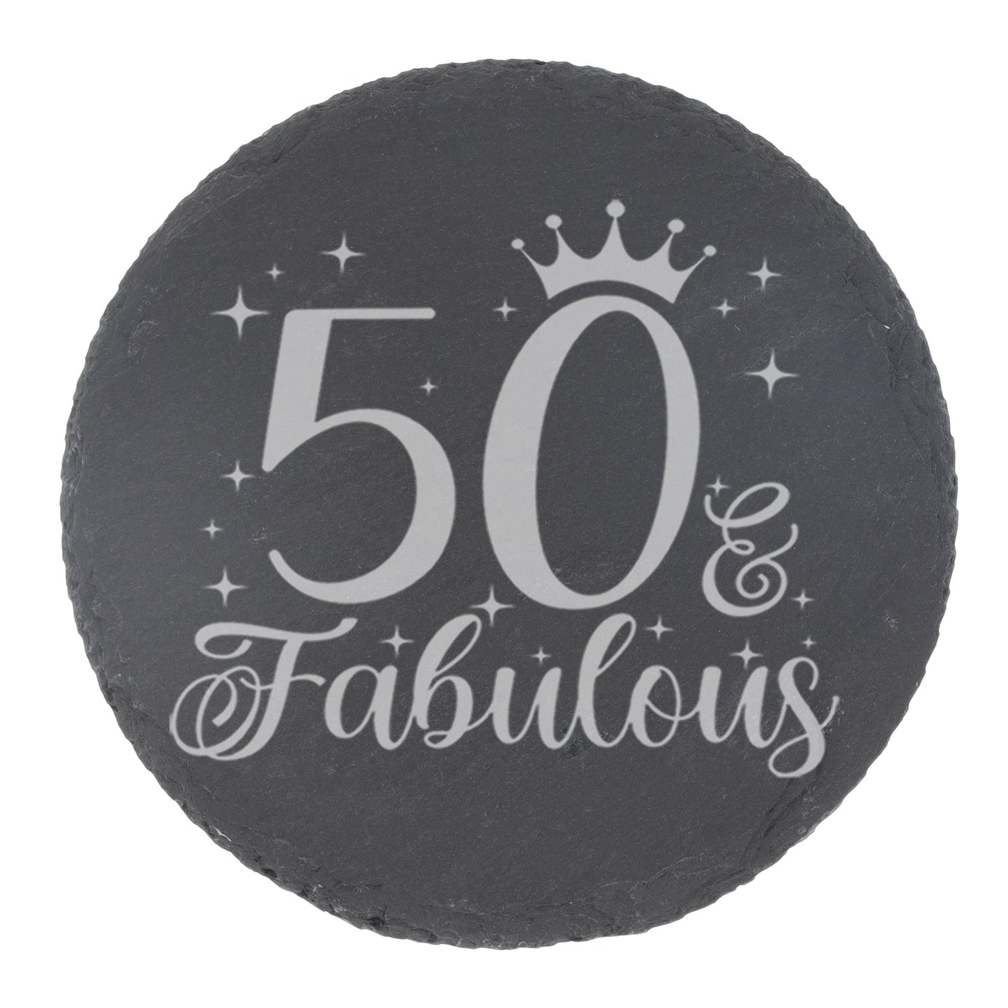 AGE & Fabulous Gifts - Engraved Gin Glass & Coaster For Birthday (18-100)