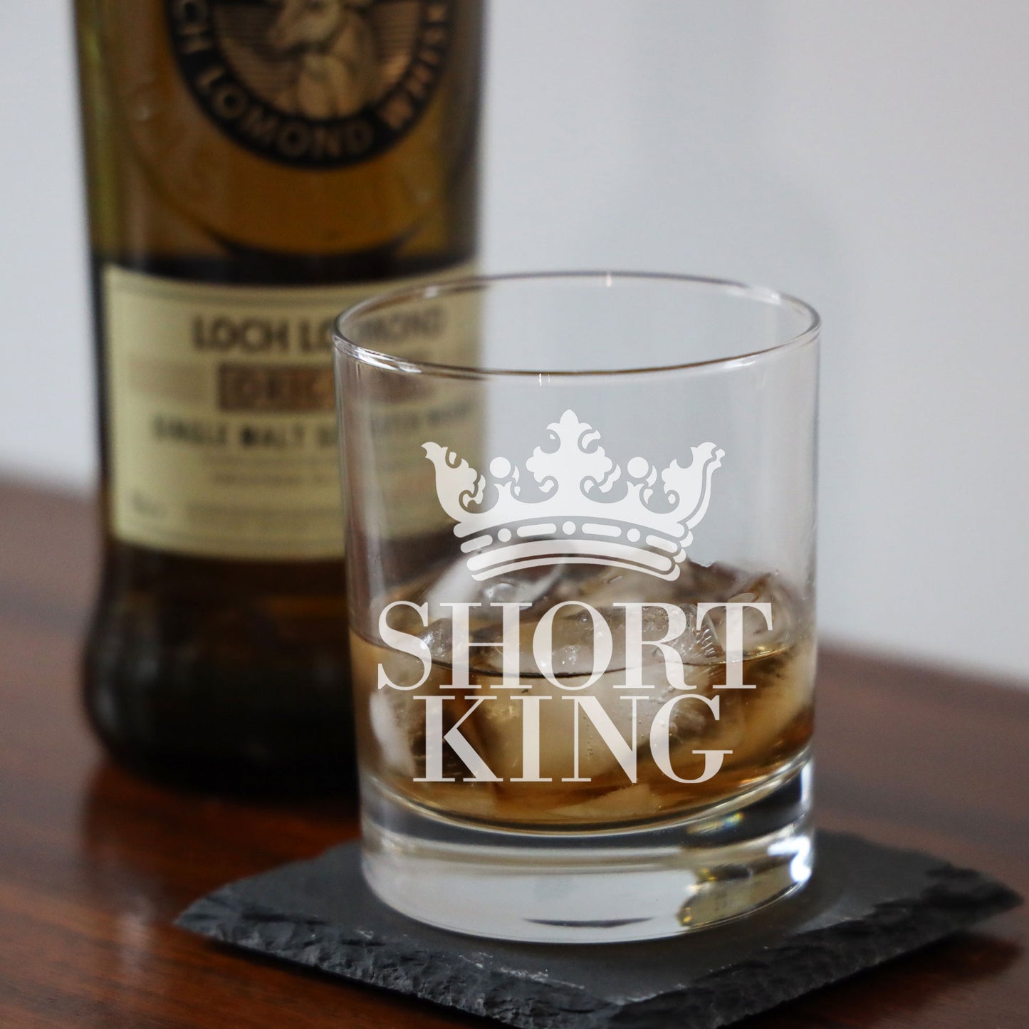 Short King Engraved Whisky Glass - Always Looking Good -