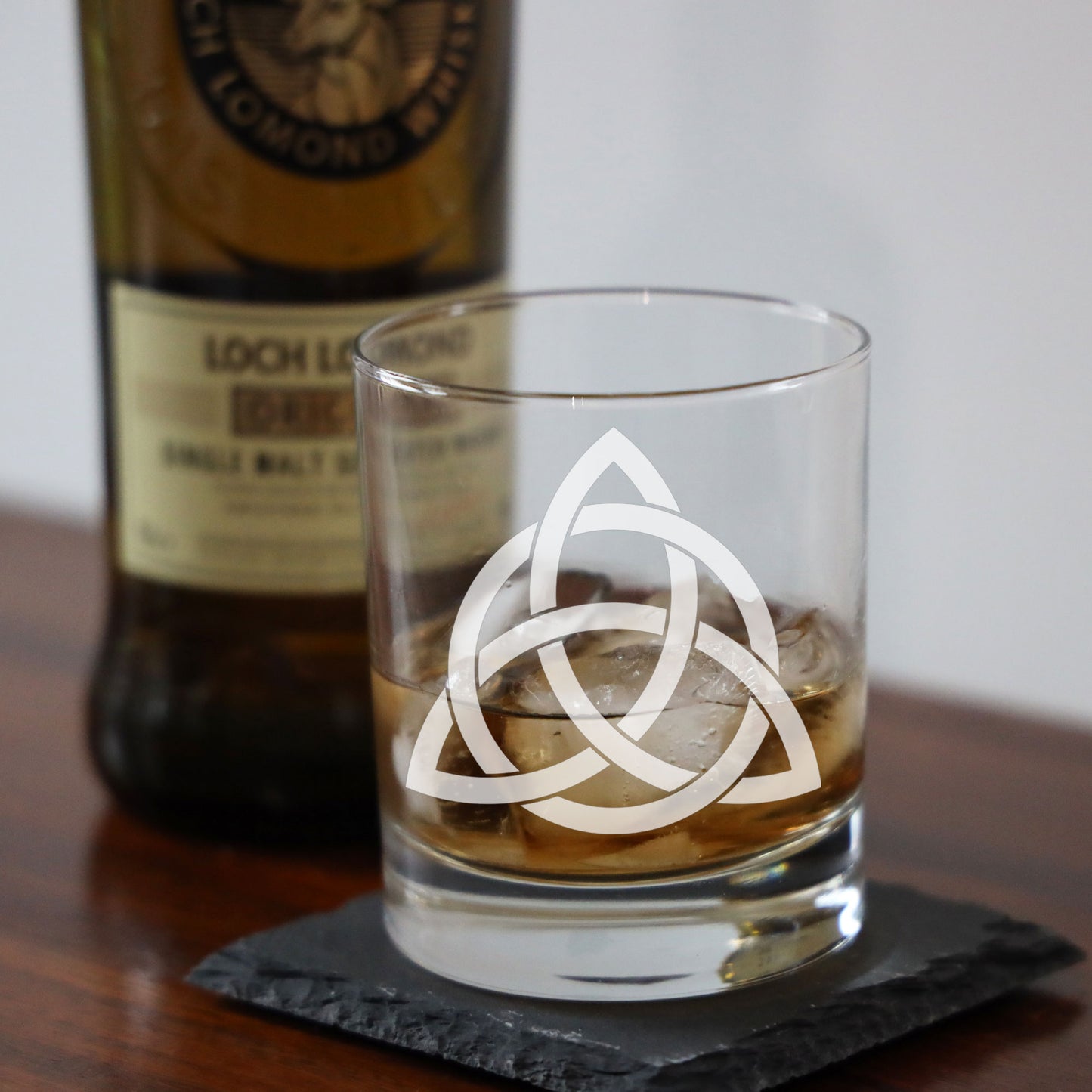 Celtic Knot Engraved Whisky Glass and/or Coaster Set - Always Looking Good -