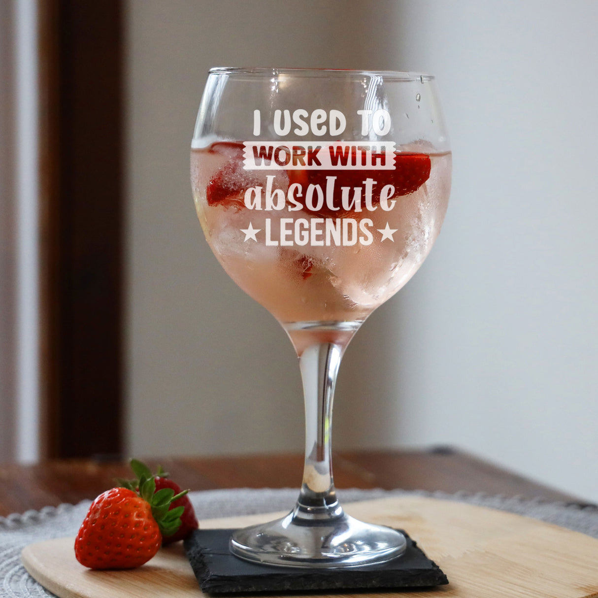 I Used to Work with Legends Engraved Goblet Gin Glass – Funny Leaving Gift