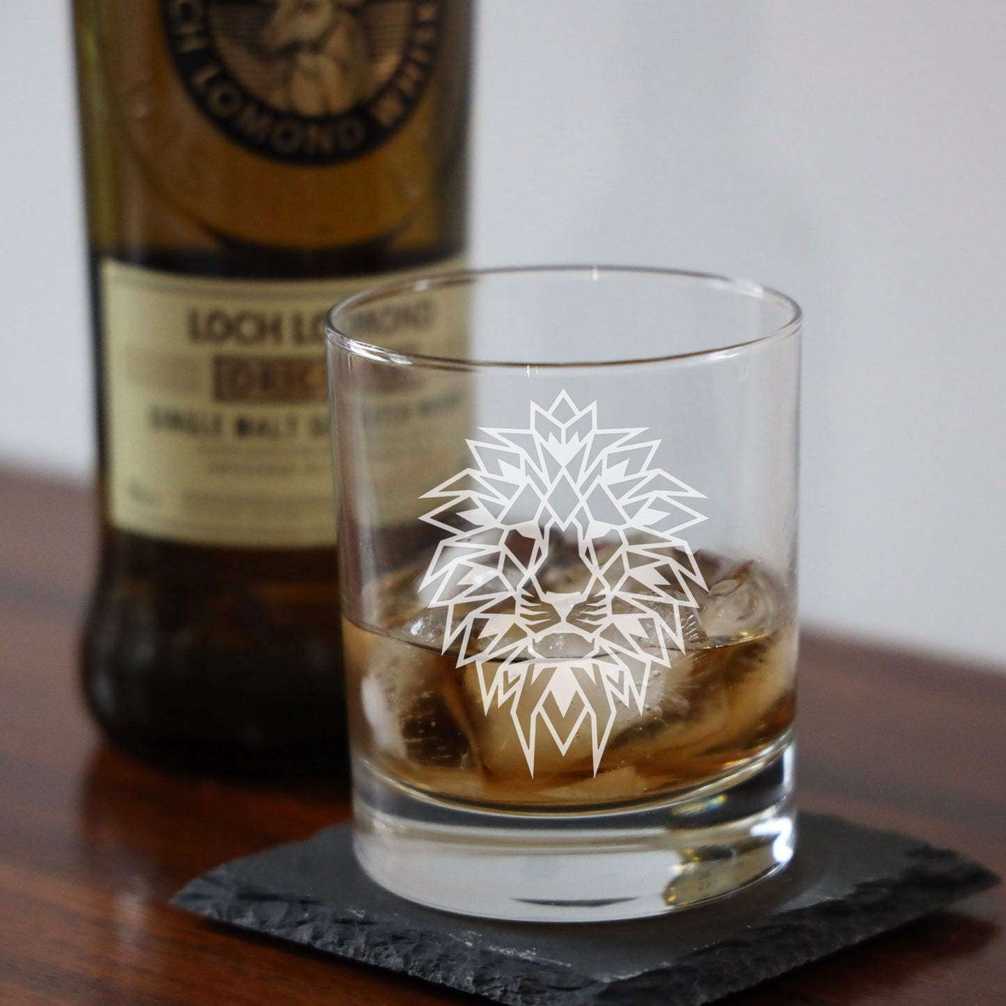 Lion Engraved Whisky Glass - Always Looking Good -