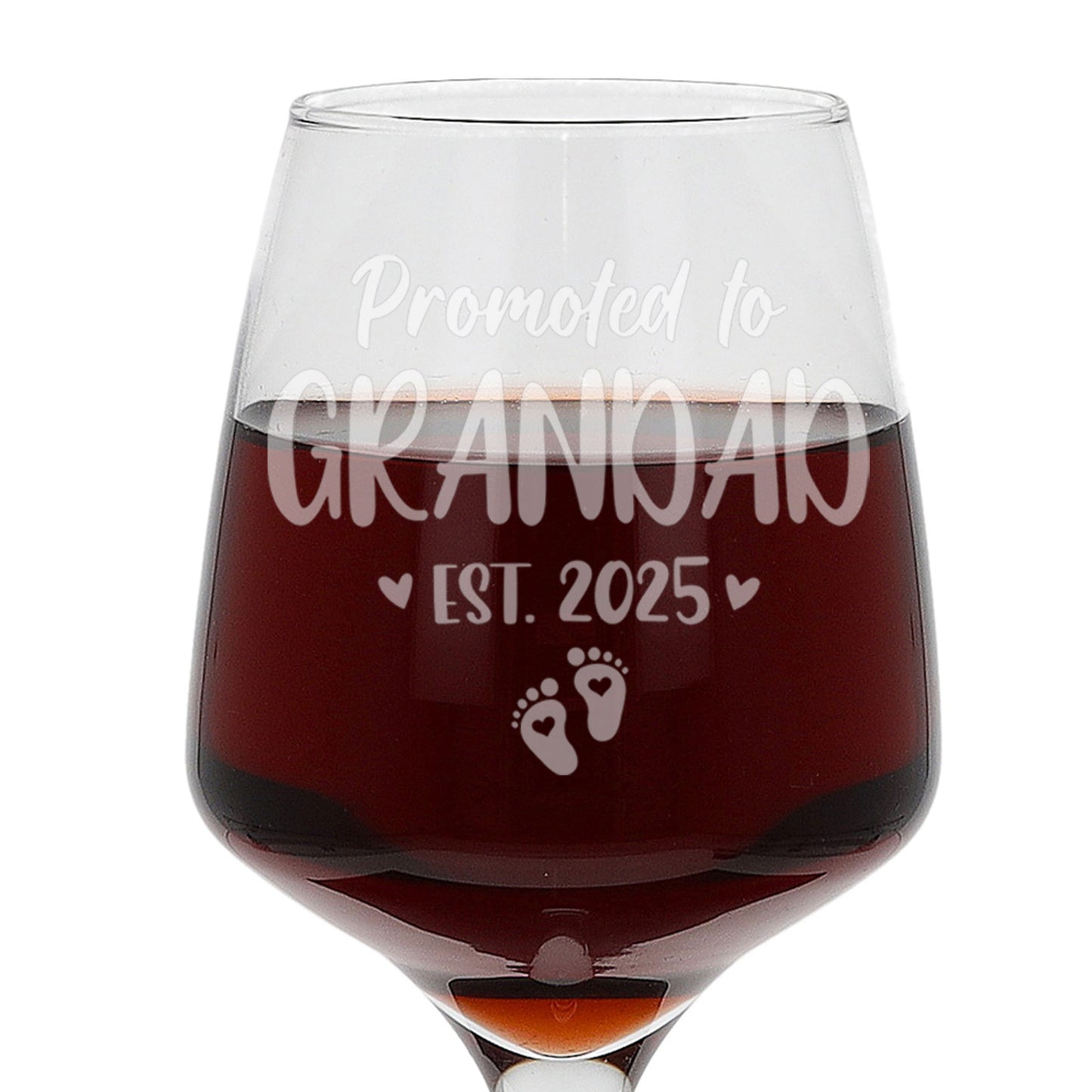 Pregnancy Announcement Gift - “Promoted To...” Engraved Wine Glass
