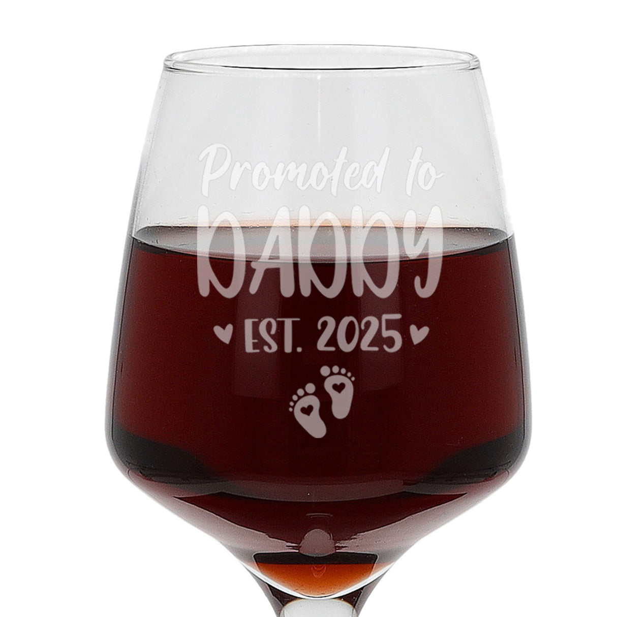 Pregnancy Announcement Gift – “Promoted To...” Personalised Engraved Wine Glass