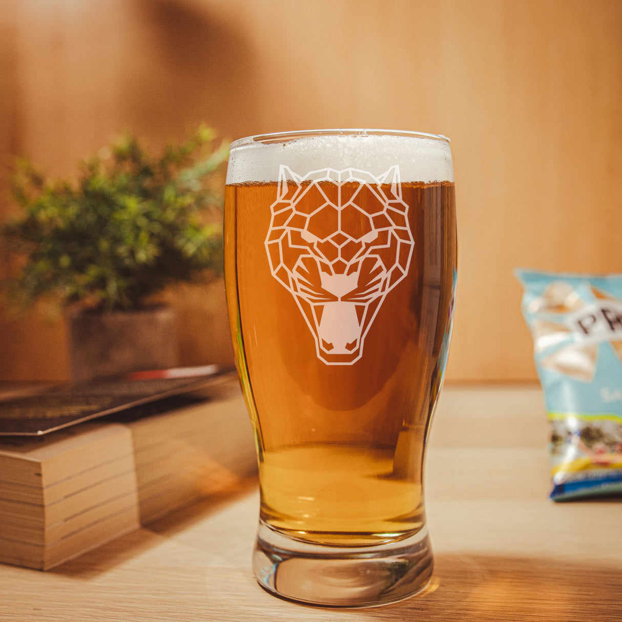 Panther Engraved Beer Pint Glass - Always Looking Good -