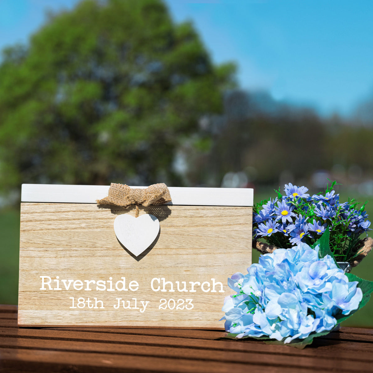 Personalised Gay Wedding Card White & Wooden Memory Box MR & MR - Always Looking Good -