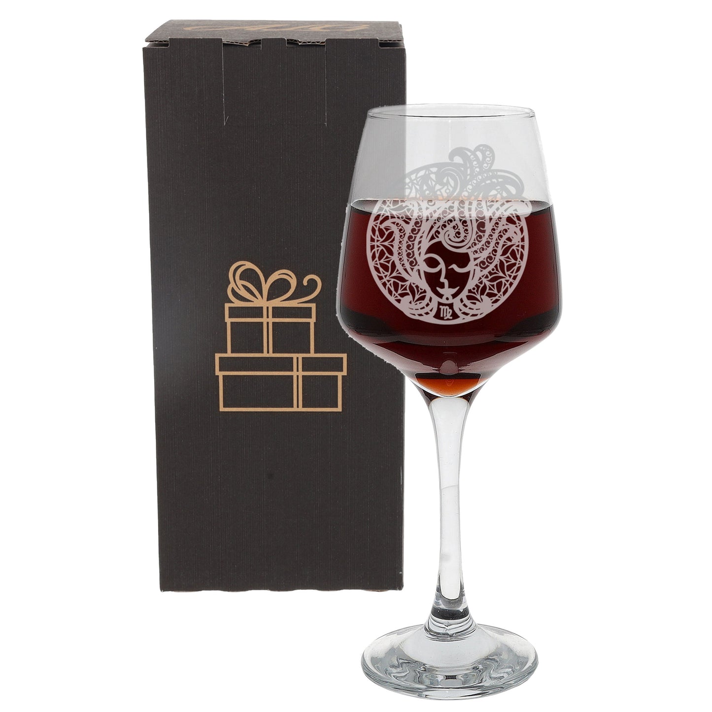 Virgo Zodiac Engraved Wine Glass - Always Looking Good -