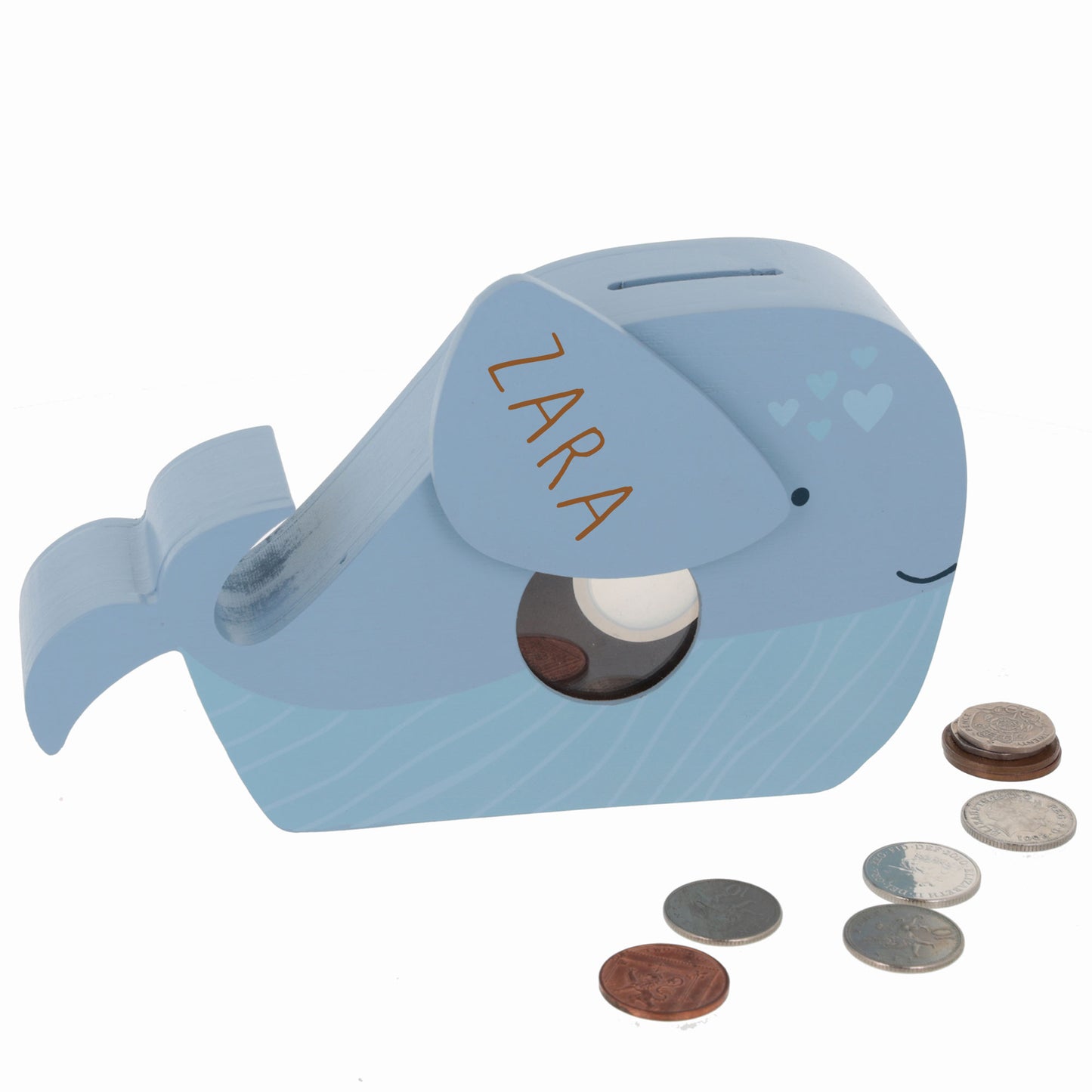 Personalised Engraved Kids Whale Money Box with Name - Always Looking Good -