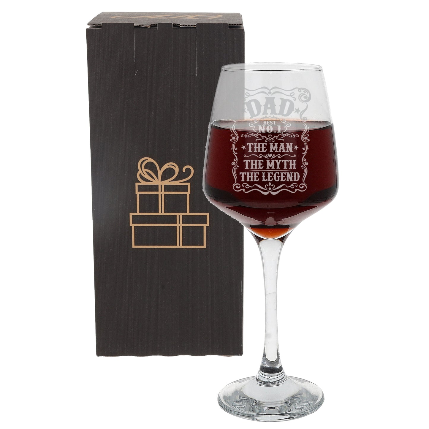 Dad The Man The Myth The Legend Laser Engraved Wine Glass and/or Coaster Set - Always Looking Good -