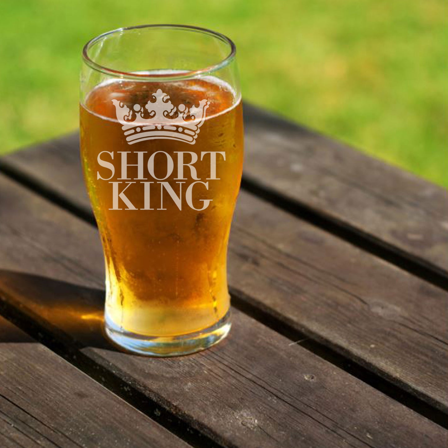 Short King Engraved Pint Glass - Always Looking Good -