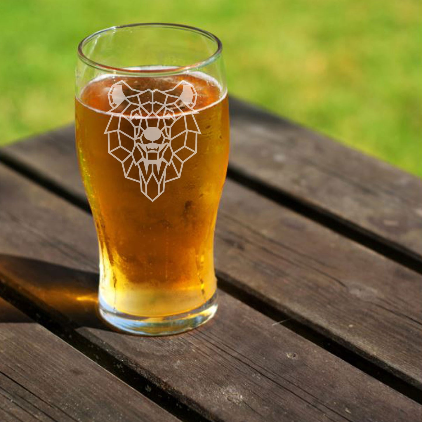 Bear Engraved Beer Pint Glass - Always Looking Good -