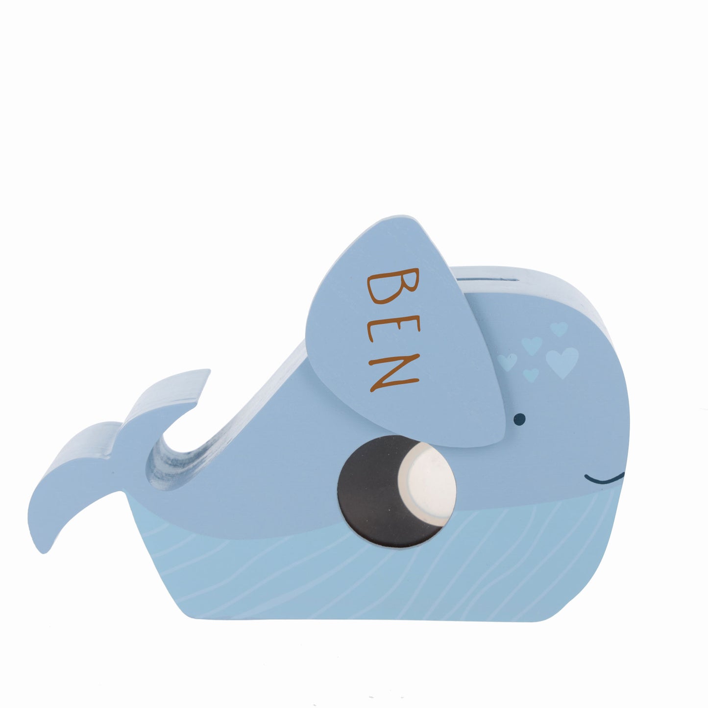 Personalised Engraved Kids Whale Money Box with Name - Always Looking Good -