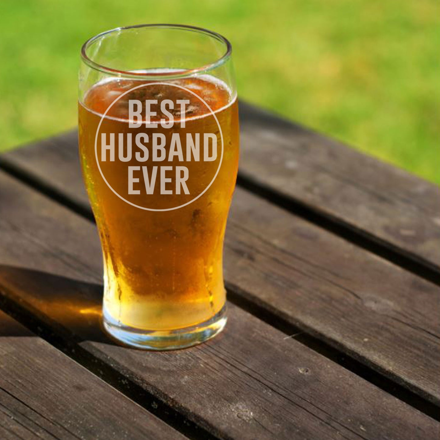 Best Husband Ever Engraved Beer Pint Glass and/or Coaster Set - Always Looking Good - gift for him