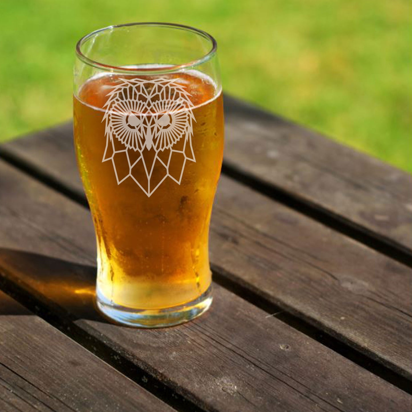 Cute Owl Engraved Beer Pint Glass - Always Looking Good -